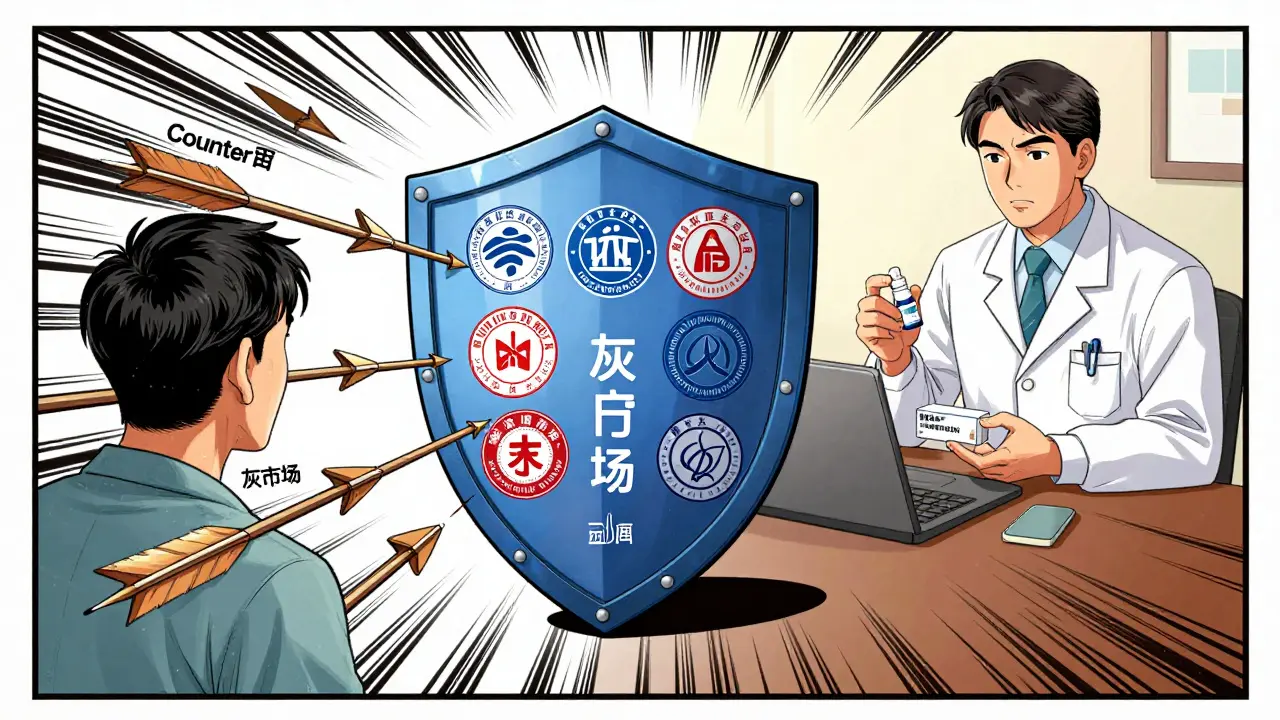 Manhua art of verification shield protecting patient from counterfeit medicine threats