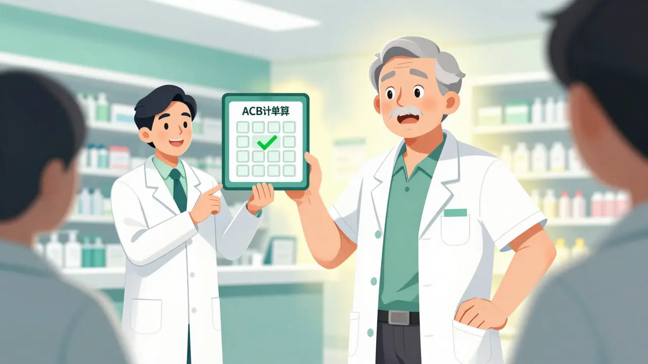 Senior consulting pharmacist about safe medication alternatives