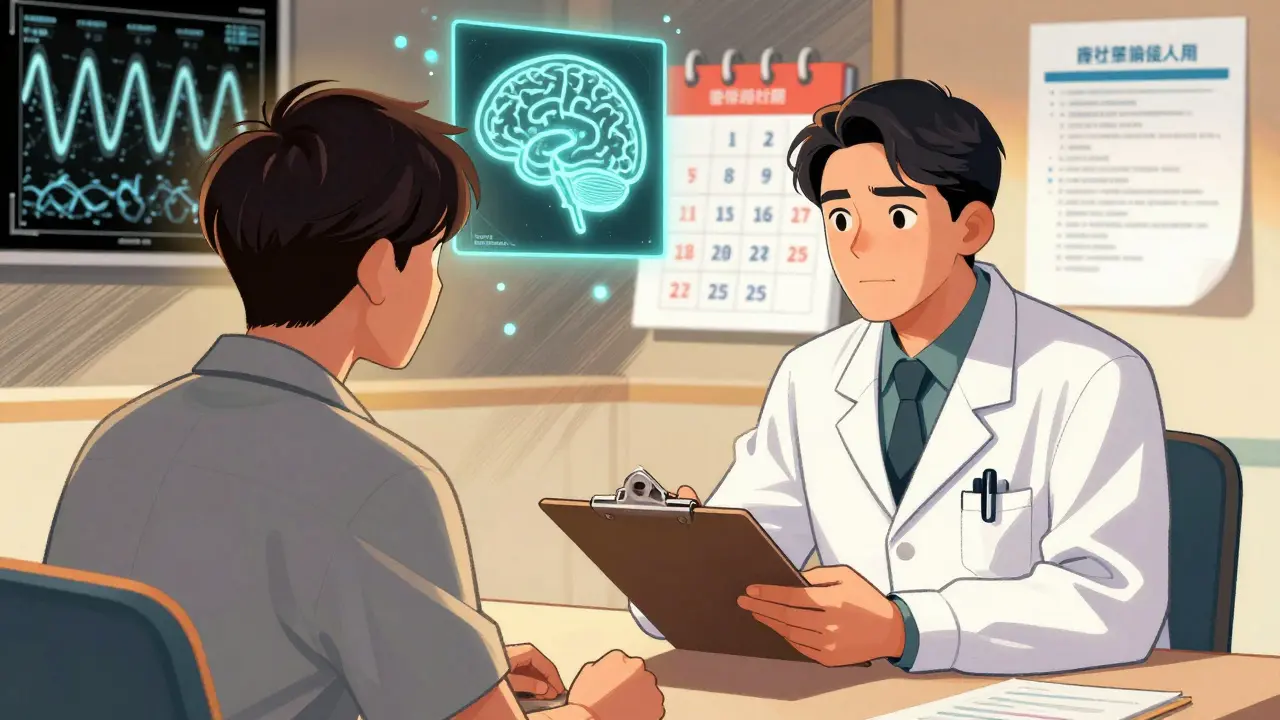 Doctor and patient discussing mental health treatment options
