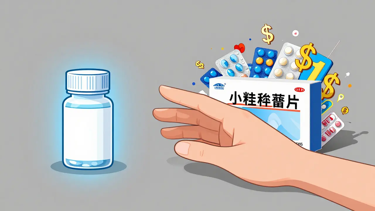 Man: Generic vs brand name medicine comparison