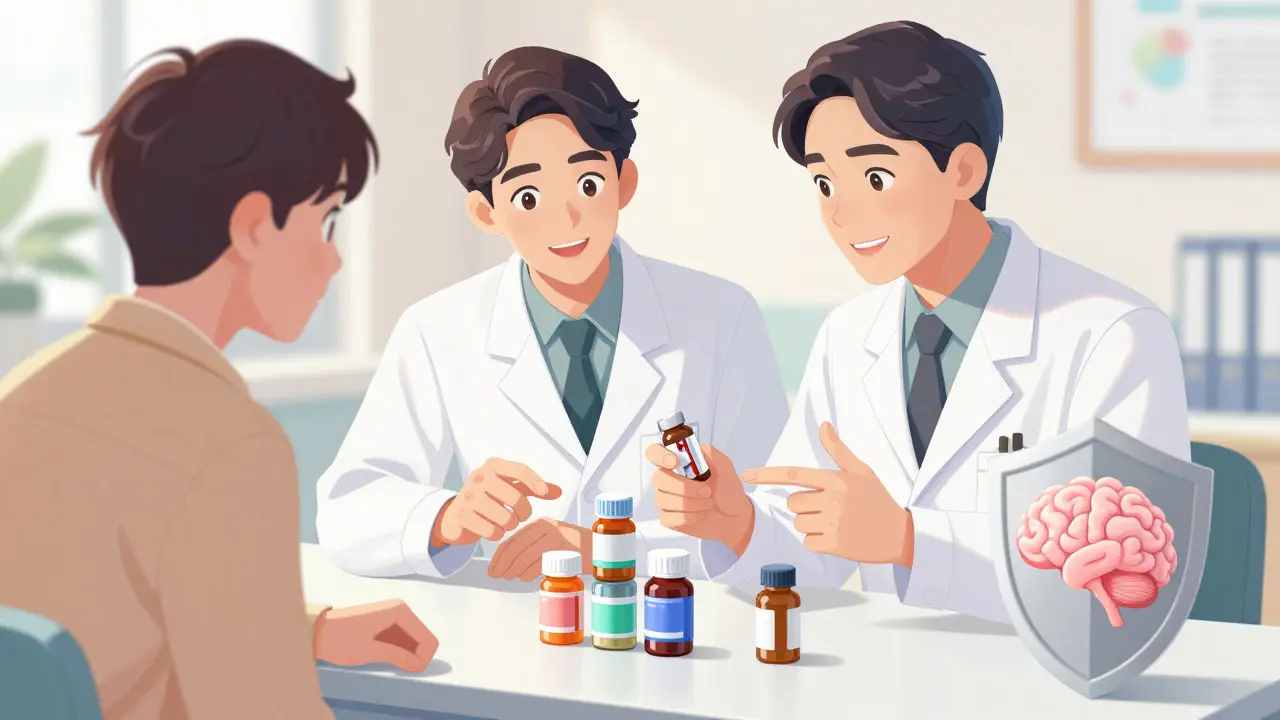 Doctor recommending safer medication alternatives to a patient